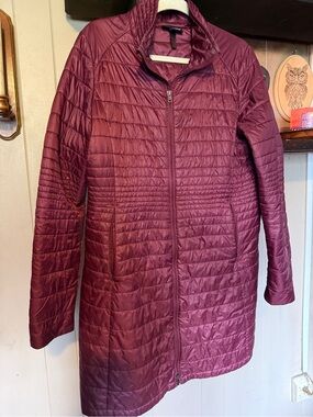 Patagonia Women's Quilted Long Puffer Coat - Burgundy